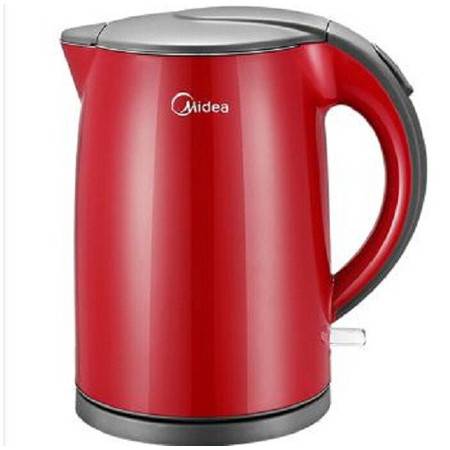 美的 midea 不锈钢电热水壶 1.5l容量 无缝一体内胆 双层防烫烧水