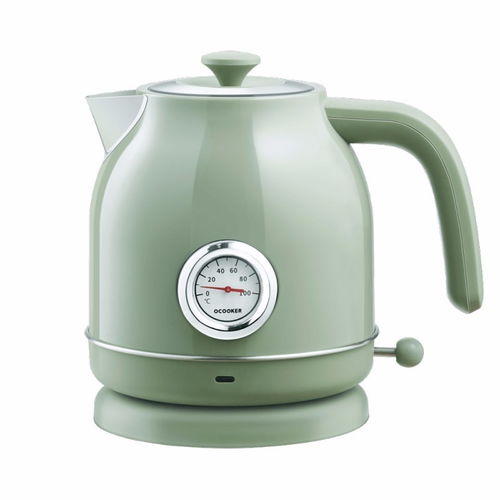 原价 259 现价 199 小米有品 圈厨 复古电热水壶 食品可接触材质 1.7l大容量 一次烧水全家饮用 耐污易洁内胆 复古绿 带温度表